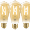 WiZ Smart Filament lamp Edison 3-pack - Warm tot Koelwit Licht - E27