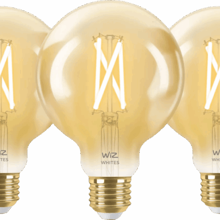 WiZ Smart Filament lamp Globe 3-pack - Warm tot Koelwit Licht - E27