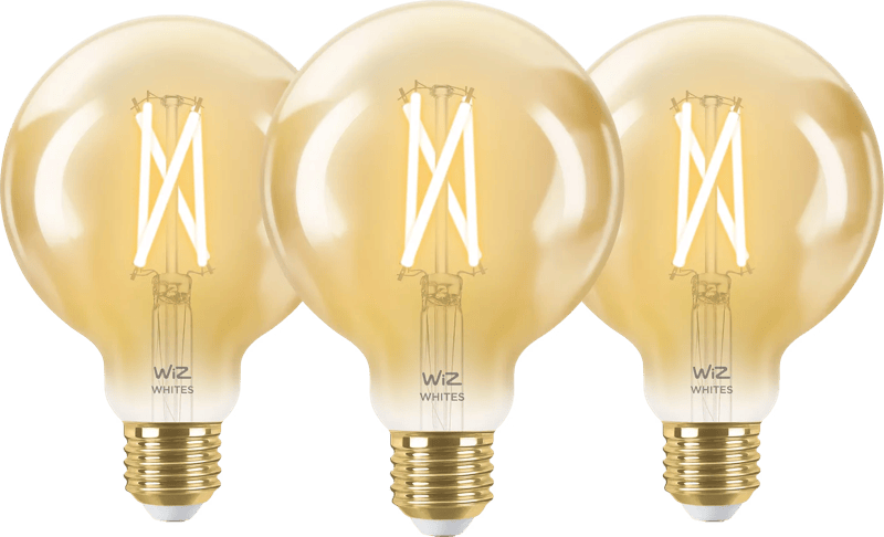 WiZ Smart Filament lamp Globe 3-pack - Warm tot Koelwit Licht - E27