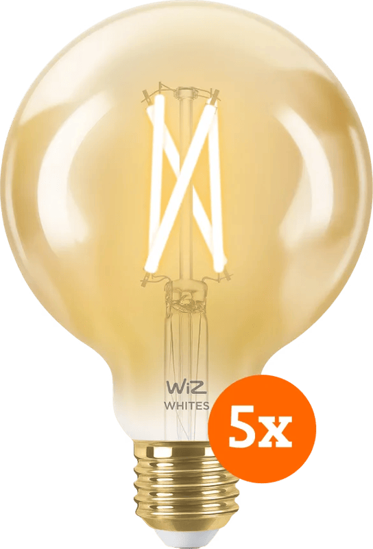 WiZ Smart Filament lamp Globe 5-pack - Warm tot Koelwit Licht - E27