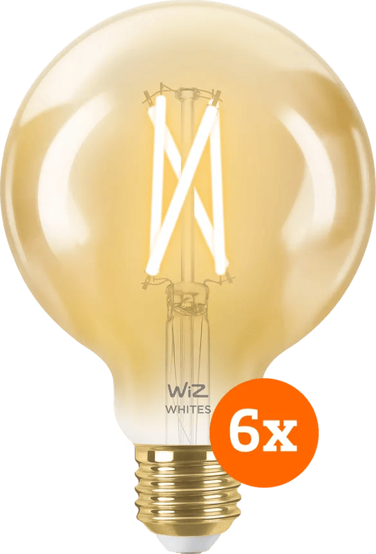 WiZ Smart Filament lamp Globe 6-pack - Warm tot Koelwit Licht - E27