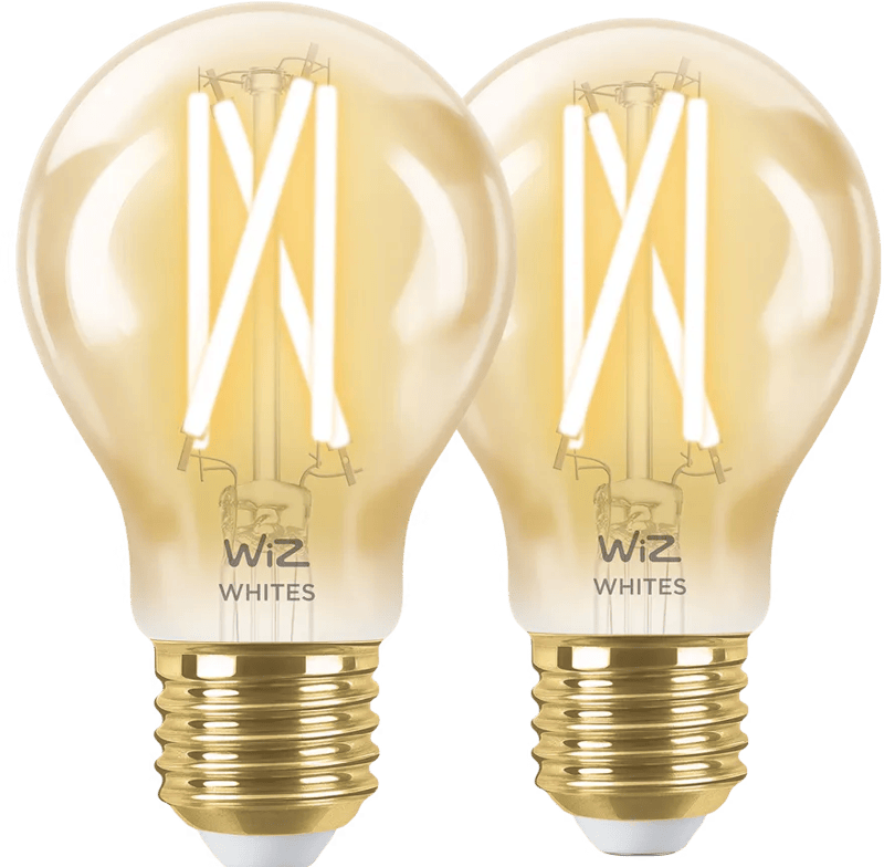 WiZ Smart Filament lamp Standaard Goud 2-pack - Warm tot Koelwit Licht - E27