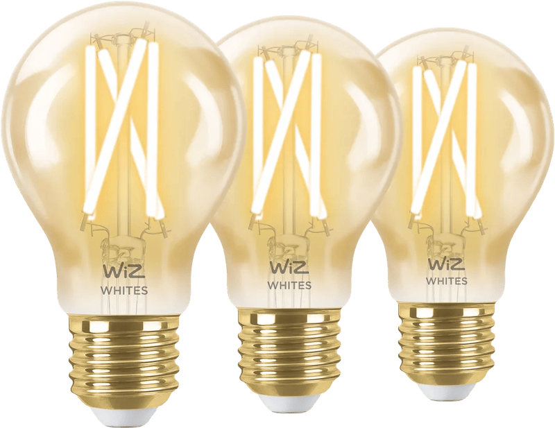 WiZ Smart Filament lamp Standaard Goud 3-pack - Warm tot Koelwit Licht - E27