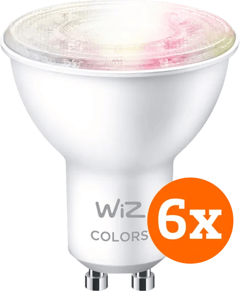 WiZ Smart Spot 6-pack - Gekleurd en Wit Licht - GU10