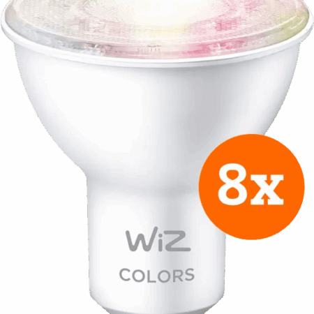 WiZ Smart Spot 8-pack - Gekleurd en Wit Licht - GU10