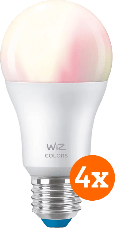 WiZ Smart lamp 4-pack - Gekleurd en Wit Licht - E27