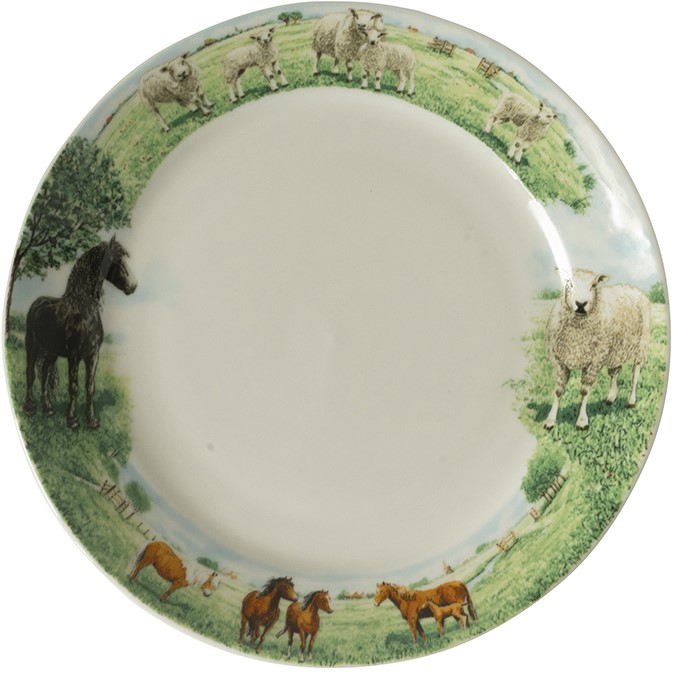 Wiebe's Farm Bord paard schaap Ø18cm 6st | Wiebe van der Zee