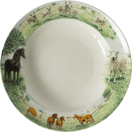 Wiebe's Farm Diep bord paard schaap 6st | Wiebe van der Zee