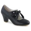 Wiggle Shoes Ribbon Tie Black-36 | Pinup Couture
