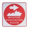 Wildfire Evacuation Route Verkeersbord - 61 x 61cm | The Dutch Pickers