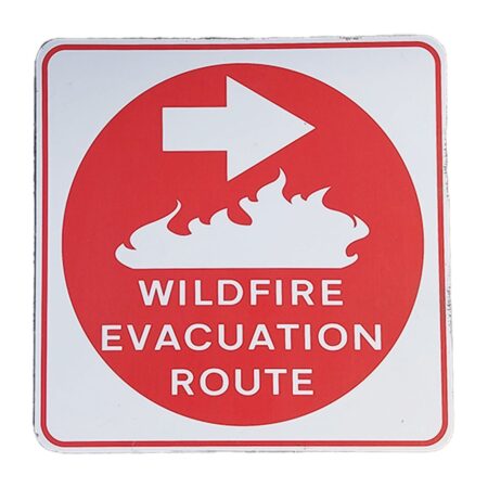 Wildfire Evacuation Route Verkeersbord - 61 x 61cm | The Dutch Pickers