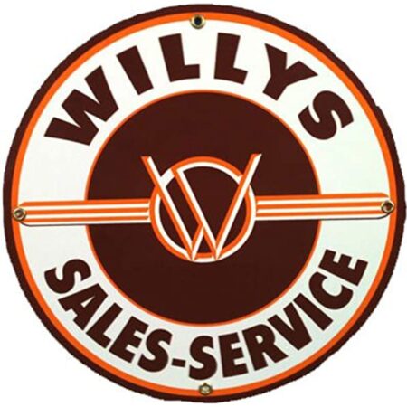 Willy's Sales-Service Metalen Bord 60 cm | Willys (Jeep)