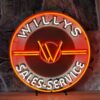 Willys Jeep Sales-Service Logo Neon Verlichting 60 cm - Orange