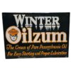 Winter Oilzum Stalen Bord Met relief - 50 x 35cm | Fiftiesstore