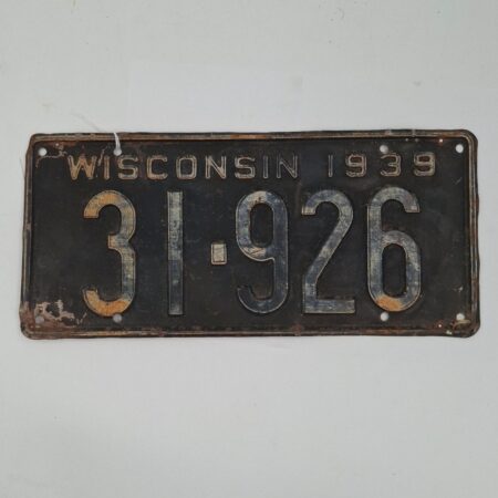 Wisconsin - 1939 Originele Kentekenplaat | The Dutch Pickers