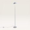 Wistro - Staande lamp Wit Metaal 150 cm - Modern design - Woonkamer lamp - Mat - E27 fitting - Met voetschakelaar | LUSENZ