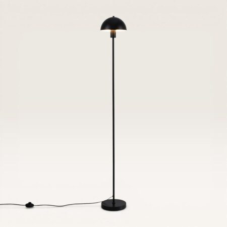 Wistro Zwarte Staande lamp Metaal 150 cm - Modern design - Woonkamer lamp - Mat - E27 fitting - Met voetschakelaar | LUSENZ