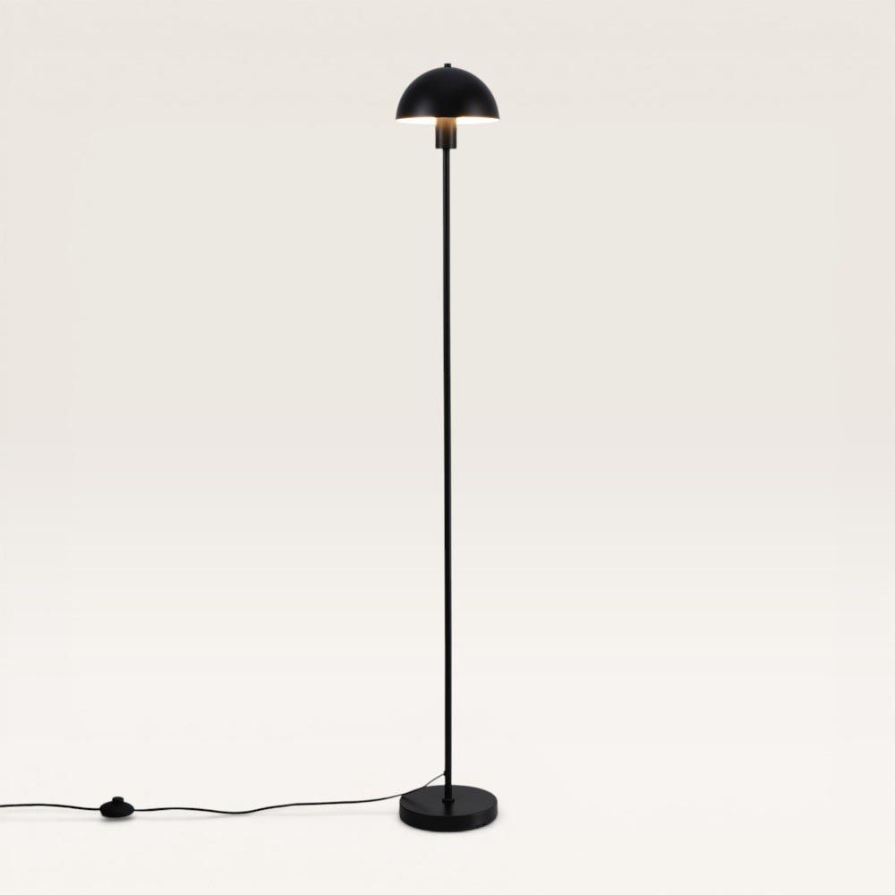 Wistro Zwarte Staande lamp Metaal 150 cm - Modern design - Woonkamer lamp - Mat - E27 fitting - Met voetschakelaar | LUSENZ