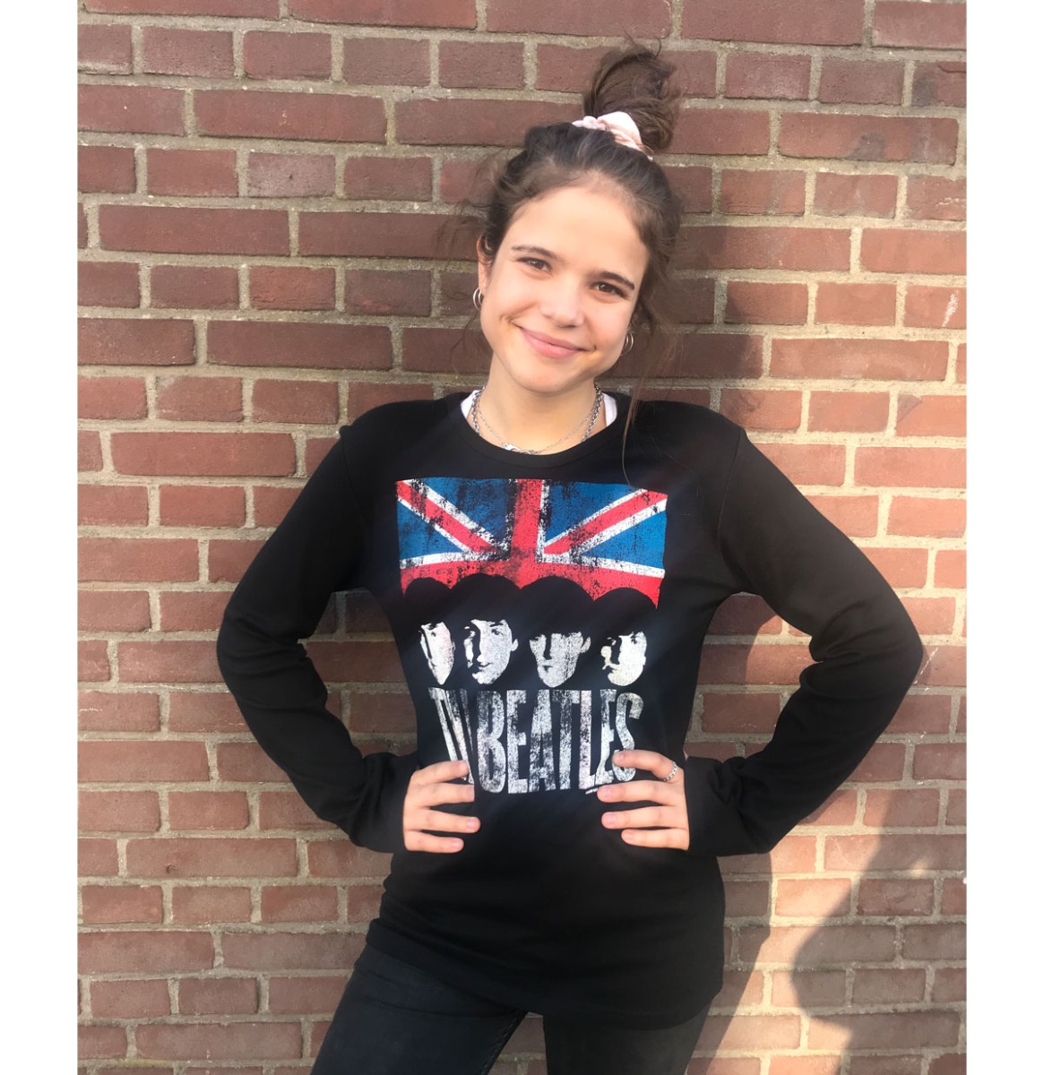 Women Long Sleeve T-shirt The Beatles UK Flag-XL | Fiftiesstore