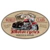 World Class Motorcycles Rebuild & Repair Zwaar Metalen Bord - 61 x 36 cm | Fiftiesstore