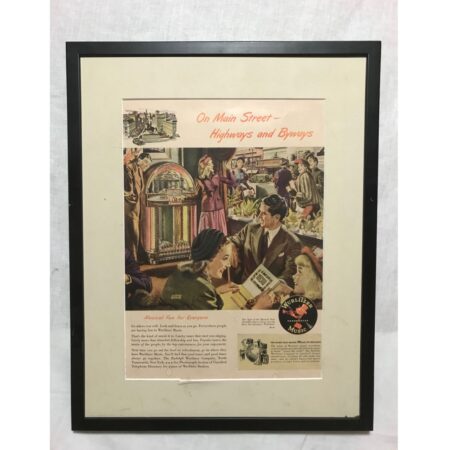 Wurlitzer 1100 Jukebox Advertentie Passe Partout Zonder Glas 36 x 45