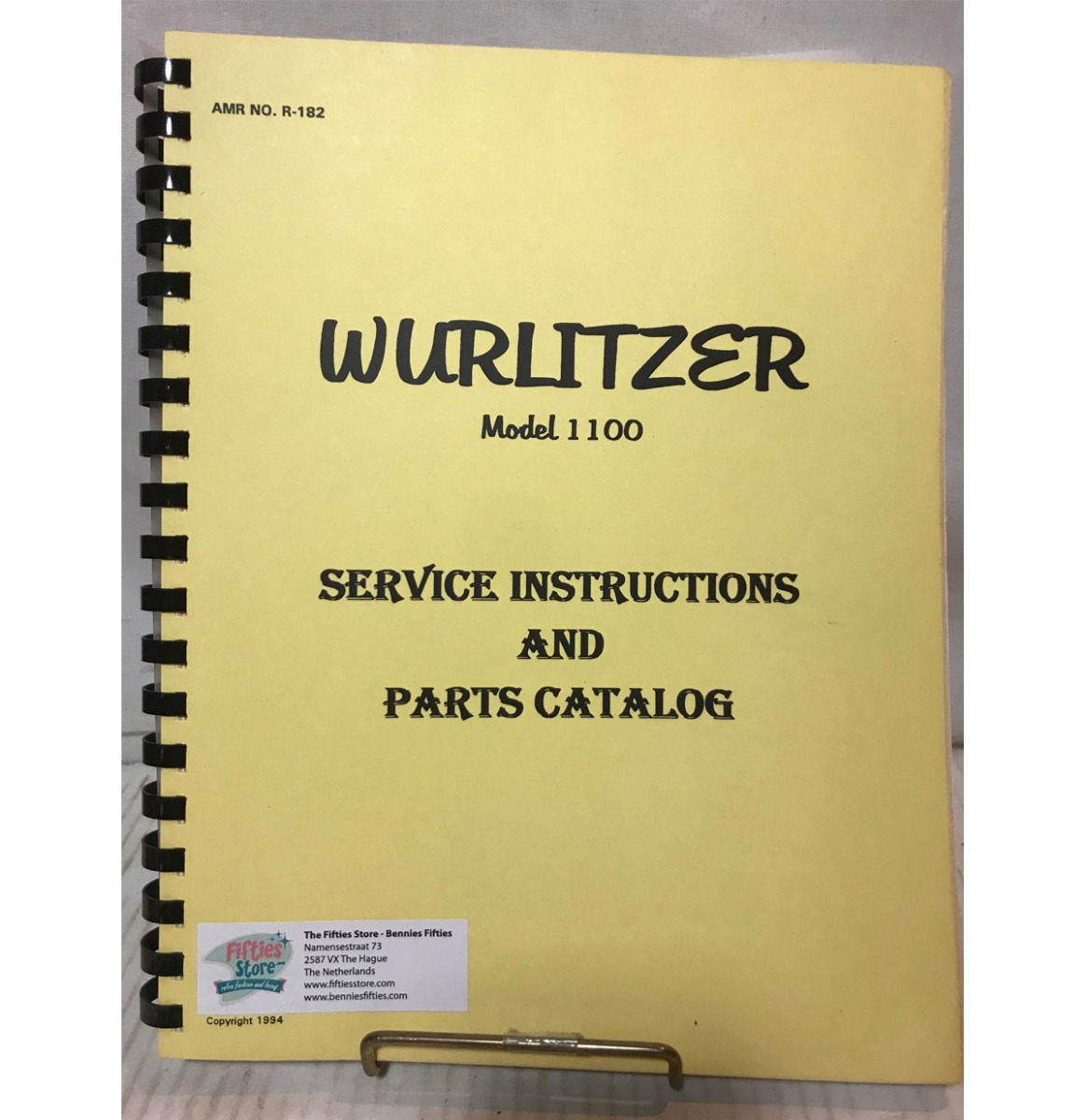Wurlitzer 1100 Jukebox Service Instructions And Parts Catalog | Wurlitzer