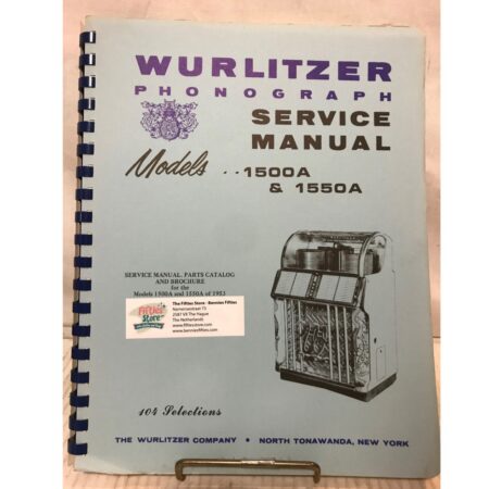 Wurlitzer 1500A/1550A Jukebox Service Manual | Wurlitzer