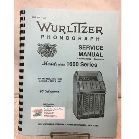 Wurlitzer 1600 (A) And 1650 (A) Service Manual | Wurlitzer