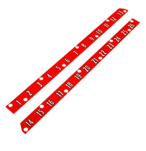 Wurlitzer 1700 nummer strips boven drukknoppen | Wurlitzer