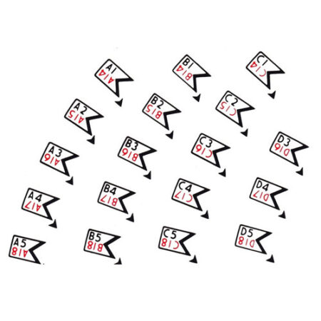 Wurlitzer 1700 sticker letters en nummers voor platenmagazijn | Wurlitzer