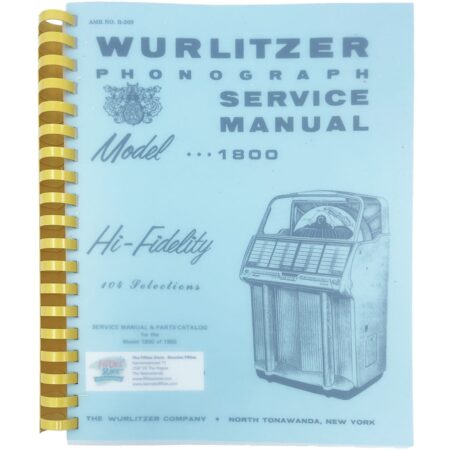Wurlitzer 1800 Jukebox Service Manual | Wurlitzer
