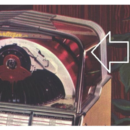 Wurlitzer 1800 zijruit rechts Plexi | Wurlitzer