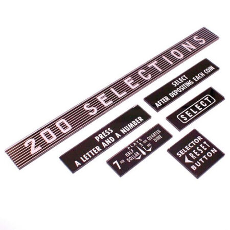 Wurlitzer 2000 instructie glaasjes (6 stuks) | Wurlitzer