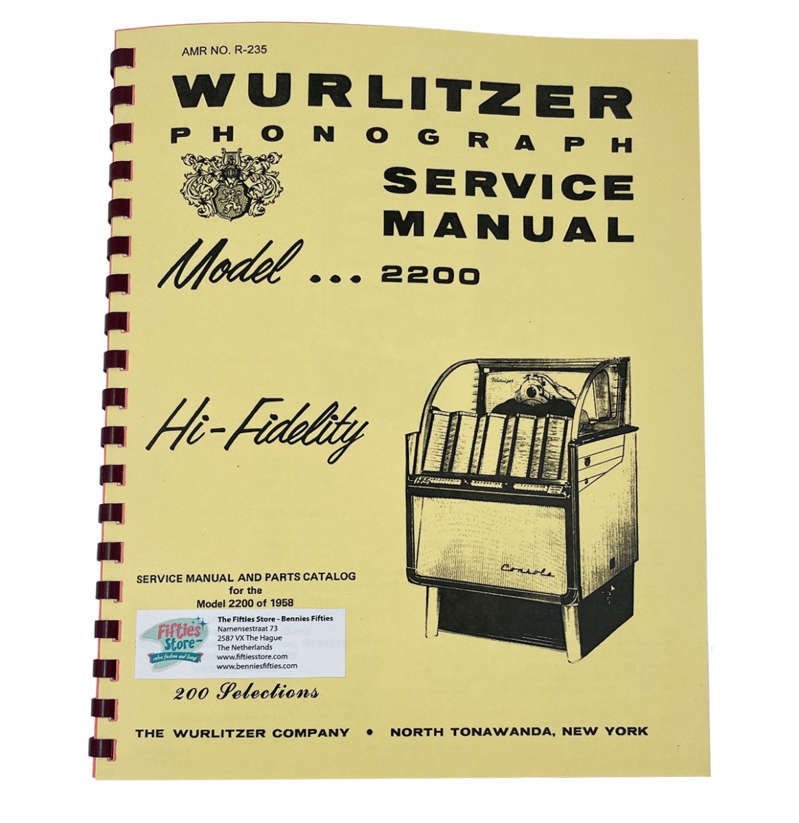 Wurlitzer 2200 Jukebox Service Manual | Wurlitzer