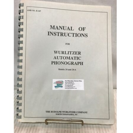 Wurlitzer 24 And 24A Jukebox Manual Of Instructions | Wurlitzer
