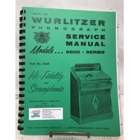 Wurlitzer 2600 Jukebox Service Manual | Wurlitzer