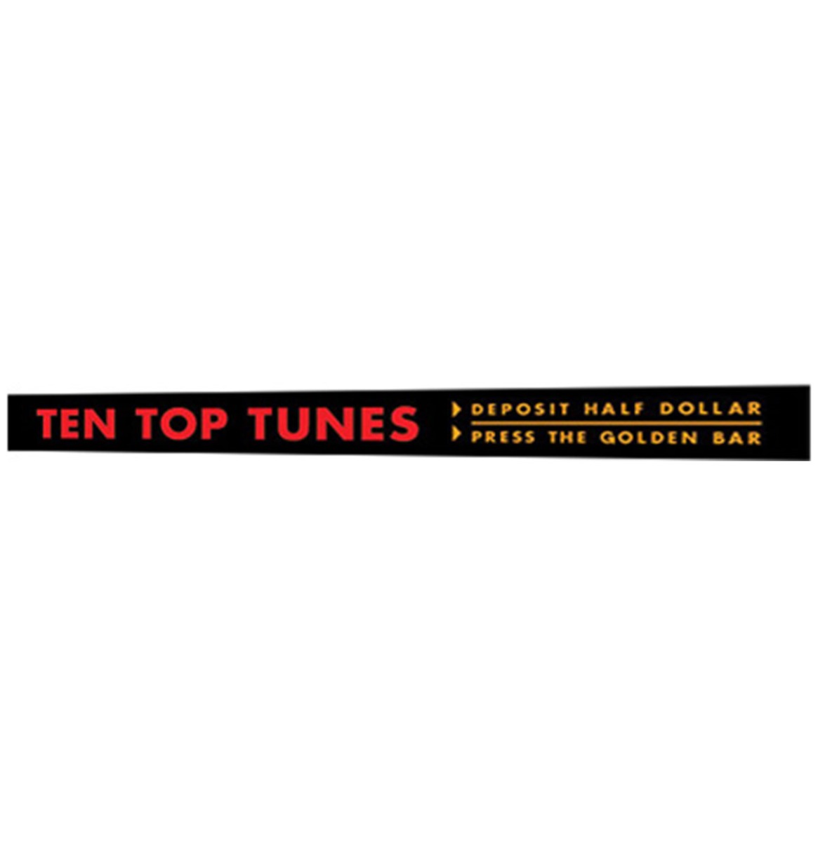 Wurlitzer 2700 Jukebox Model 'Ten Top Tunes' Display Strook | Wurlitzer
