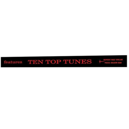 Wurlitzer 2800 Model 'Ten Top Tunes' Display Strook - Rood | Fiftiesstore