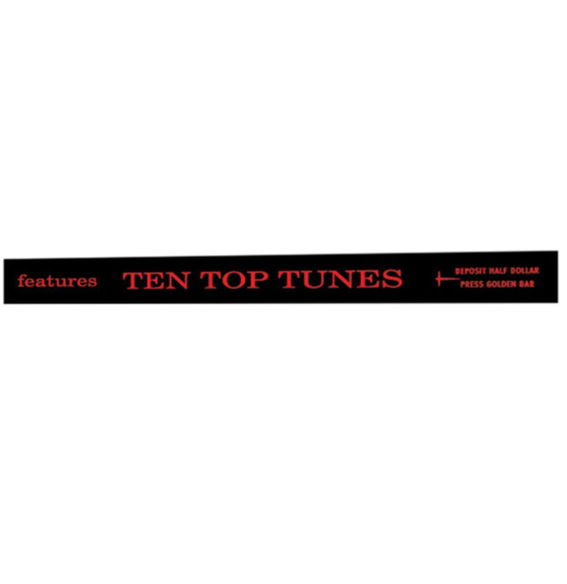 Wurlitzer 2800 Model 'Ten Top Tunes' Display Strook - Rood | Fiftiesstore