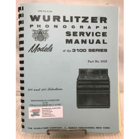 Wurlitzer 3100 And 3110 Americana I Jukebox Service Manual And Parts List | Wurlitzer
