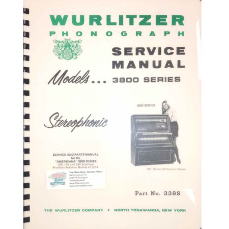 Wurlitzer 3800 Americana Jukebox Service Manual | Wurlitzer