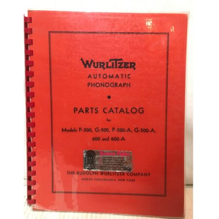 Wurlitzer 500/600 Jukebox Models Parts Catalog | Wurlitzer