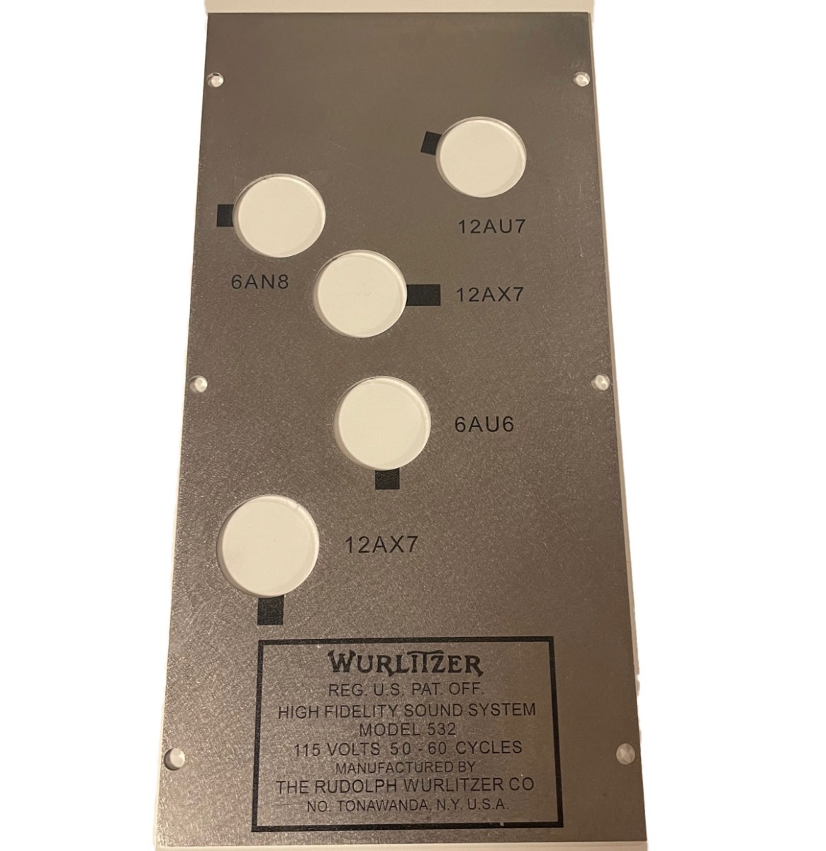 Wurlitzer 532 Versterker Afdekplaat | Wurlitzer