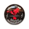 Wurlitzer Johnny One Note Logo Zwart Emaille Bord - Ø30cm | Wurlitzer