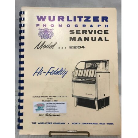 Wurlitzer Jukebox 2204 Service Manual | Wurlitzer