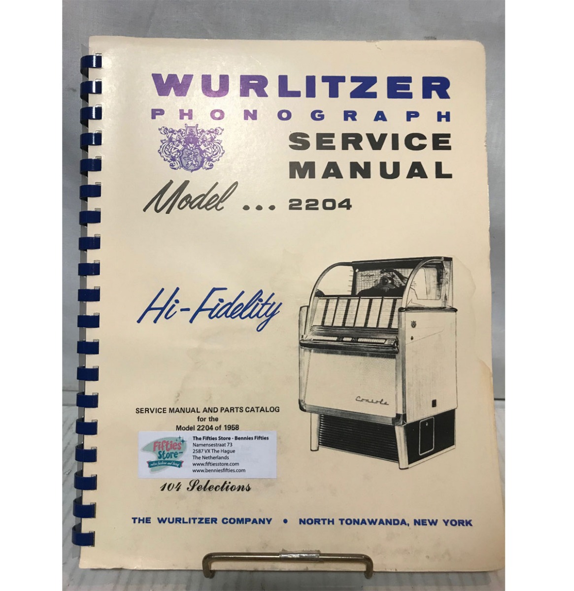 Wurlitzer Jukebox 2204 Service Manual | Wurlitzer