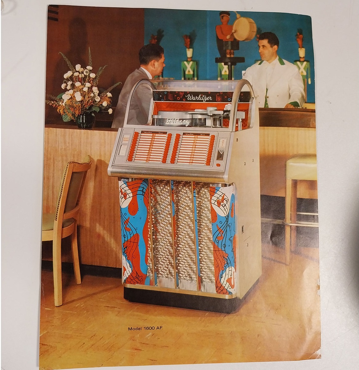 Wurlitzer Model 1600 (1954) Jukebox Promotie Flyer - Original | Wurlitzer
