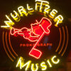 Wurlitzer Music Johnny One Note Neon Verlichting 65 x 65 cm - Rood/Geel | Wurlitzer