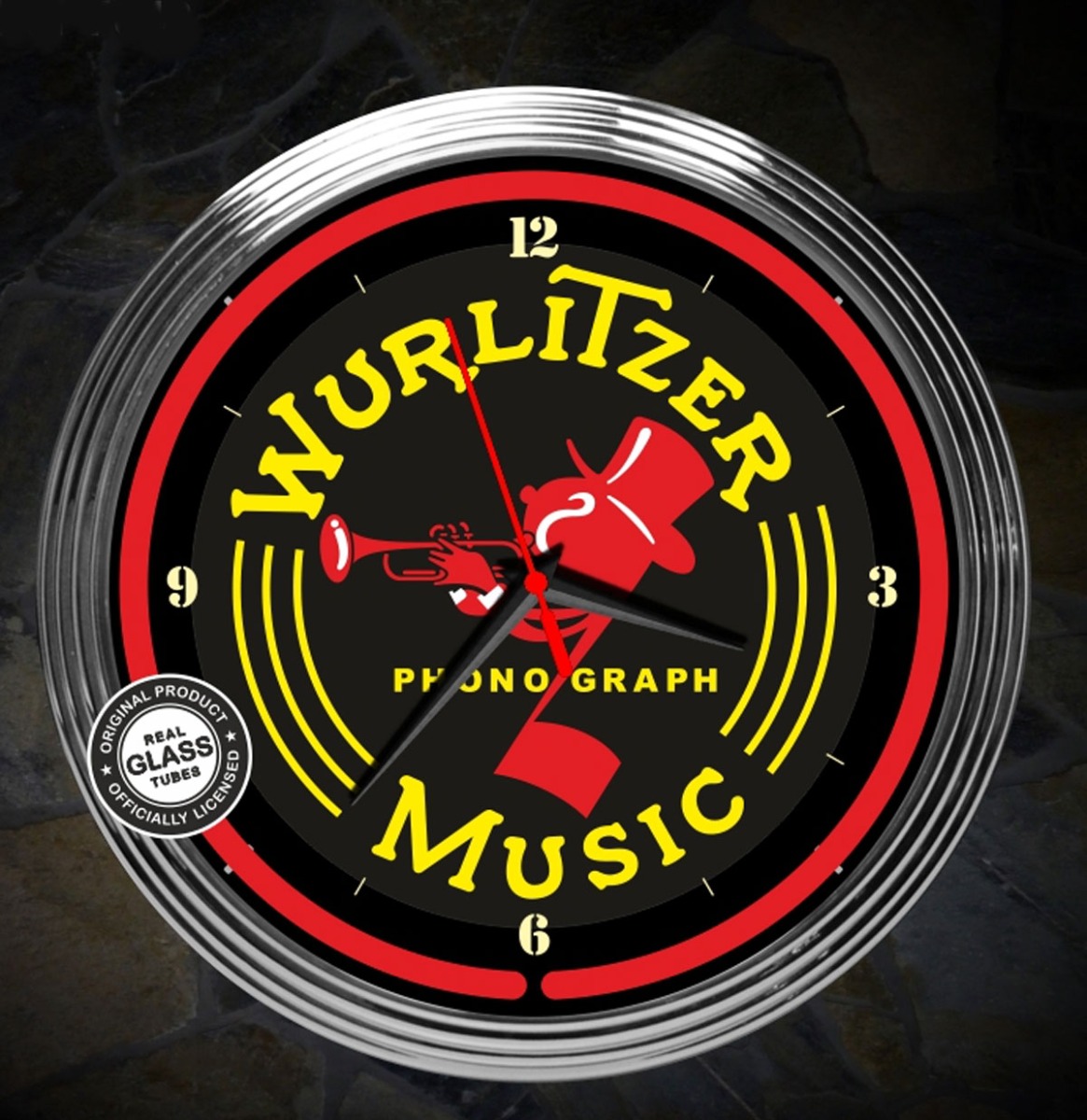 Wurlitzer Music 'Johnny One Note' Neonklok 38 cm | Wurlitzer