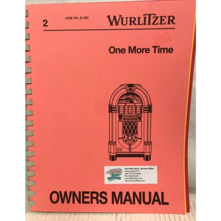 Wurlitzer One More Time Vinyl Manual | Wurlitzer
